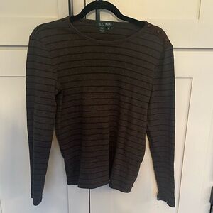 Lauren by Ralph Lauren Long Sleeve Striped Shirt